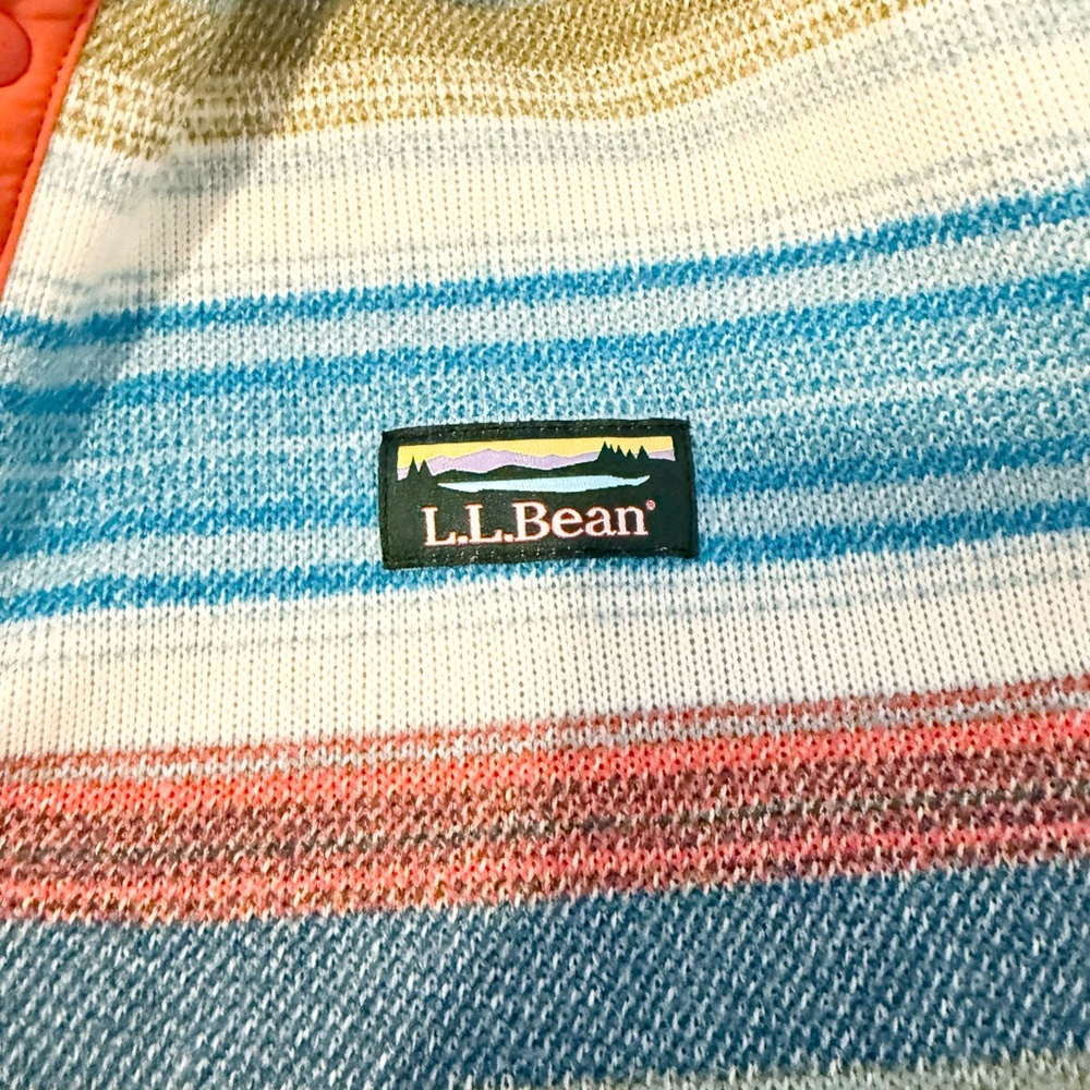 L.L.Bean Sweater Fleece Pullover, Striped Print - Picture 7 of 8